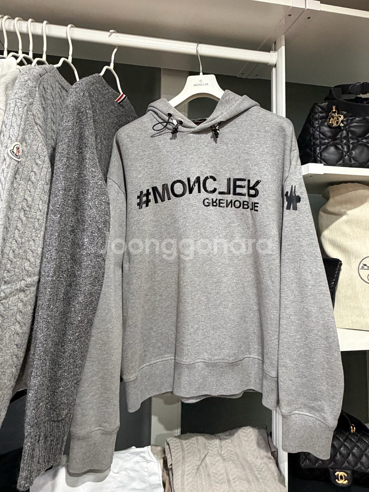 (정품)몽클레어 그레이 맨투맨 후드티 L사이즈--0