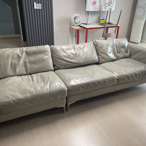 배송 - 리바트 4인 가죽소파