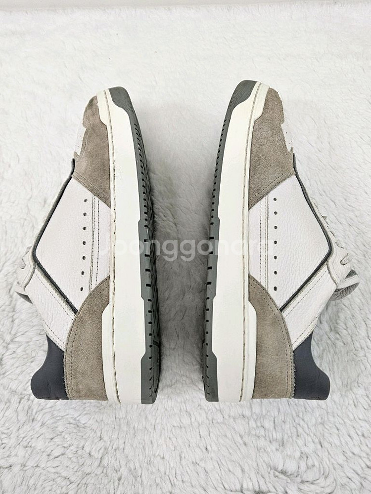 브루넬로 쿠치넬리 레더 스웨이드 로우탑 스니커즈--3