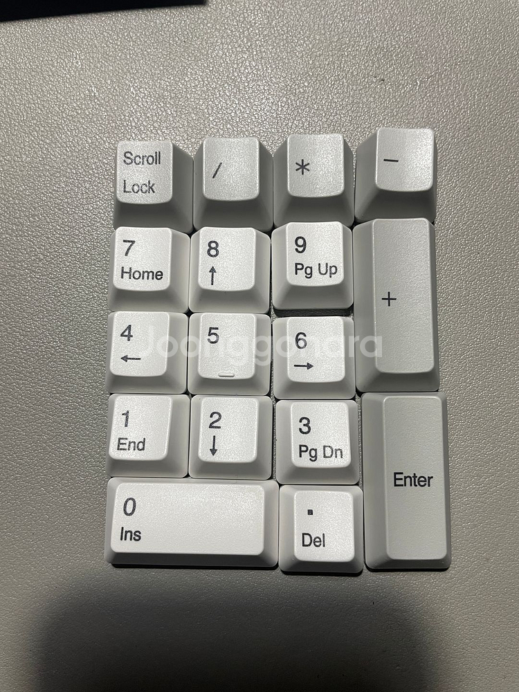 리얼포스 텐키리스 먹각 키캡 + 화이트 방향키캡 판매--1