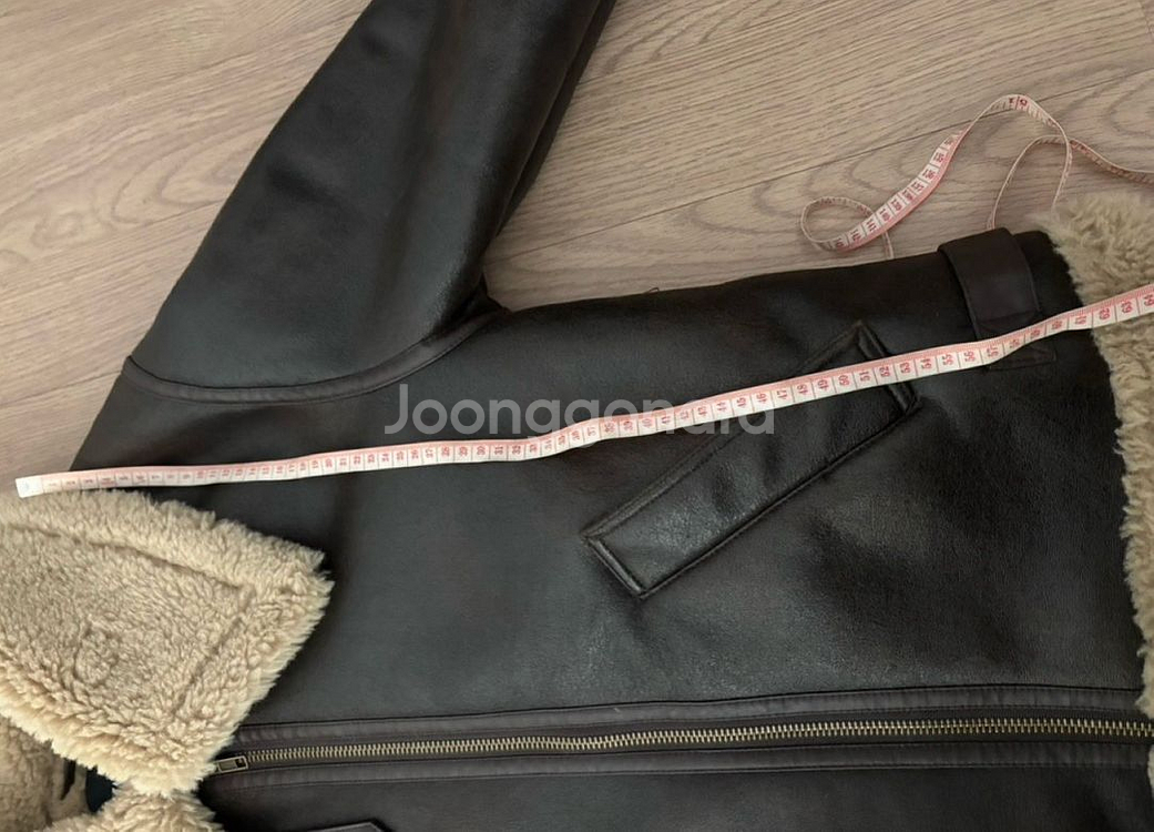 새상품급 자라 더블페이스드 무스탕 점퍼 자켓 여성 s--7