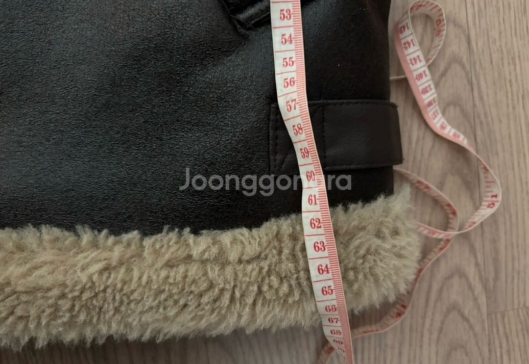 새상품급 자라 더블페이스드 무스탕 점퍼 자켓 여성 s--8