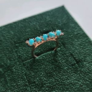 14K 도로시 다이아 터키석 반지 이미지