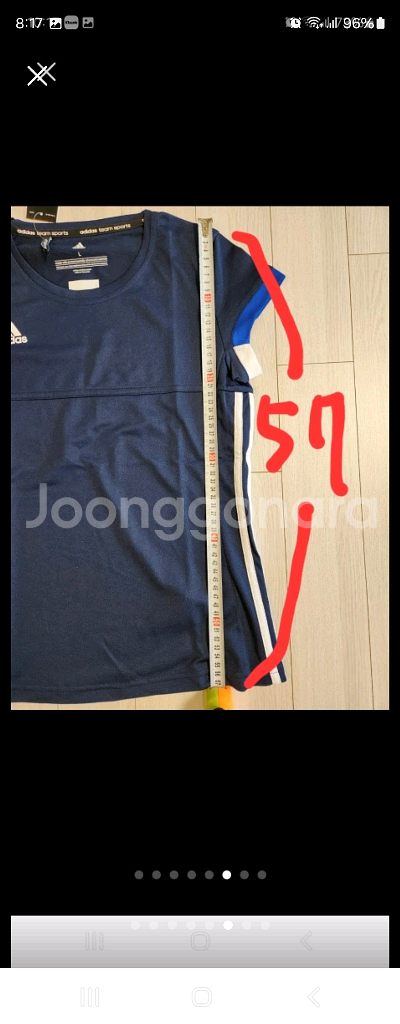 아디다스 기능성 스포츠 티셔츠 T16 팀 티 W 네이비--5