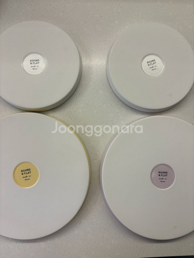 라운드앤플랫에이드 접시 4개 일괄--4