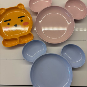 캐릭터 식판 접시 3개 일괄