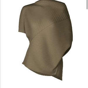 이세이미야케 소프트 폴드 플리츠 탑 카키