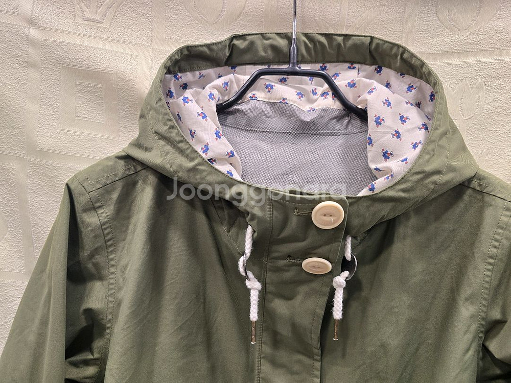 에이글 카키색 후드 야상 점퍼 바람막이 자켓 66~7--1