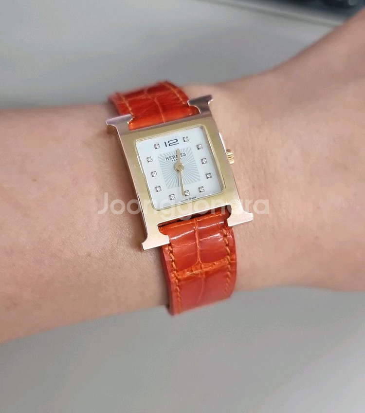 엔스트랩스 에르메스 H아워 스몰 호환 시계줄 악어가죽--0