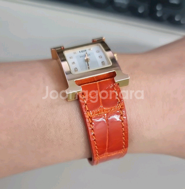 엔스트랩스 에르메스 H아워 스몰 호환 시계줄 악어가죽--4