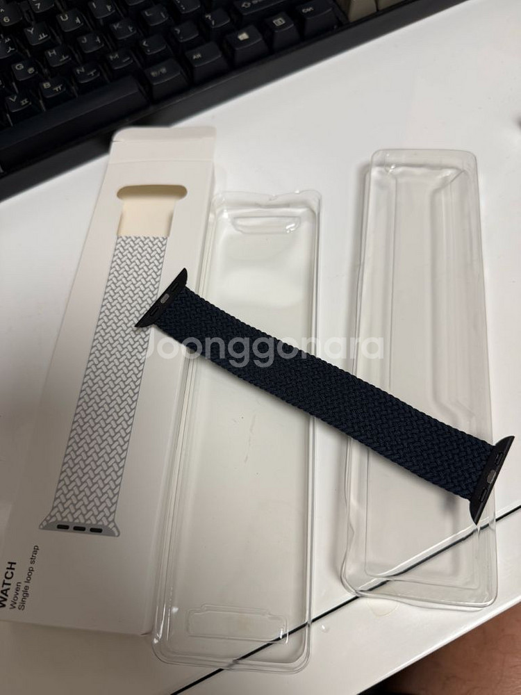 저스트랩 애플워치 브레이드 솔로 루프 차콜 새상품 46--0