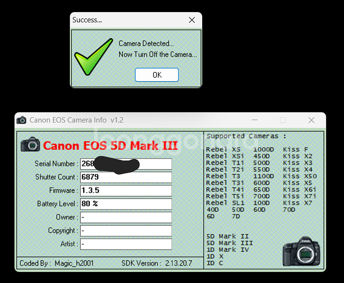 Canon 5DMark3 (셔터수 6879 가방포함)--5