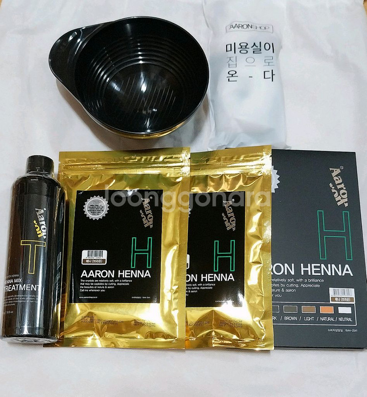 아론샵 헤나 염색약 +트리트먼트--0