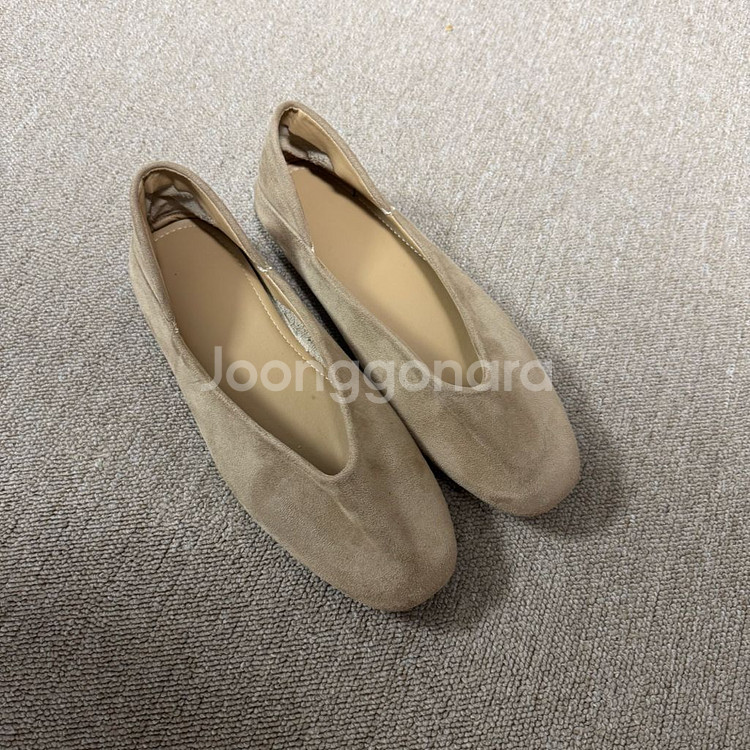 스웨이드 스퀘어 말랑 플랫 260mm--0