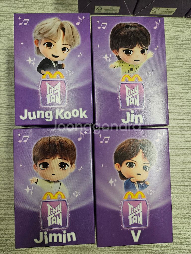 해피밀 BTS 미개봉 새상품 4종 일괄 반값택포--0