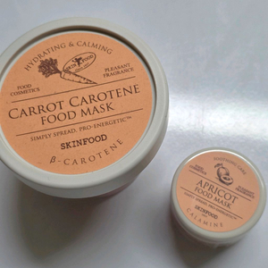 (미개봉)스킨푸드 캐롯 푸드마스크 + 미니 살구 증정