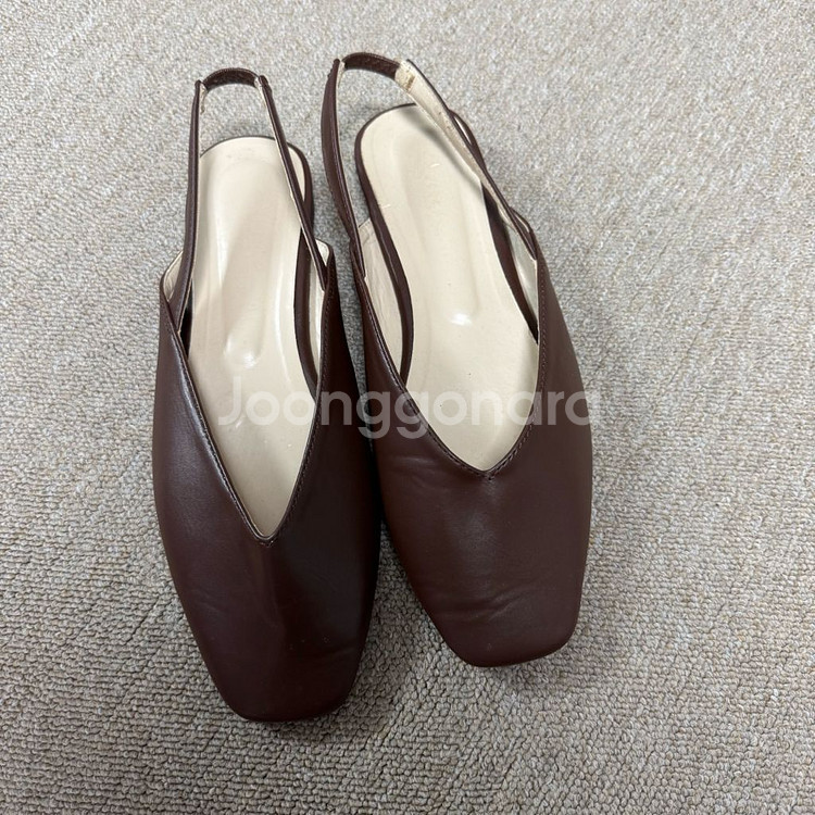 스퀘어 뮬 샌들 슬링백 브라운 255mm--0