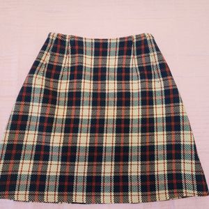레니본 블랙라벨 체크 스커트