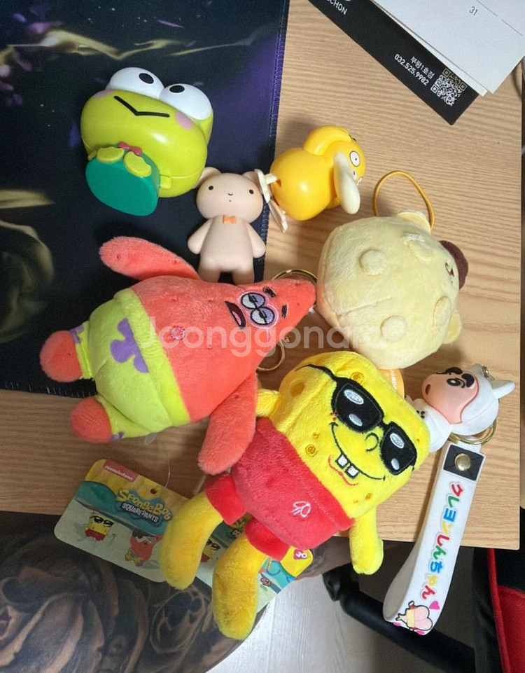 스폰지밥 뚱이 폼폼푸린 짱구키링 짱구토끼인형 개구리--0