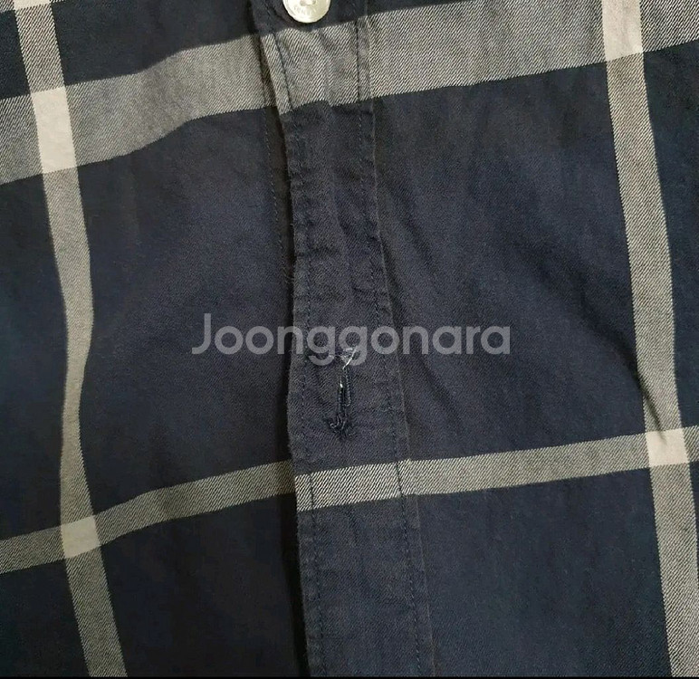 일괄판매 버버리 브릿 체크패턴 아사면 포켓 남방 M--8