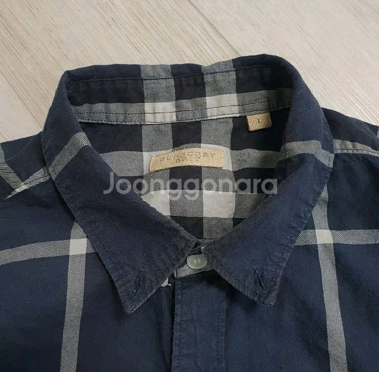 일괄판매 버버리 브릿 체크패턴 아사면 포켓 남방 M--7