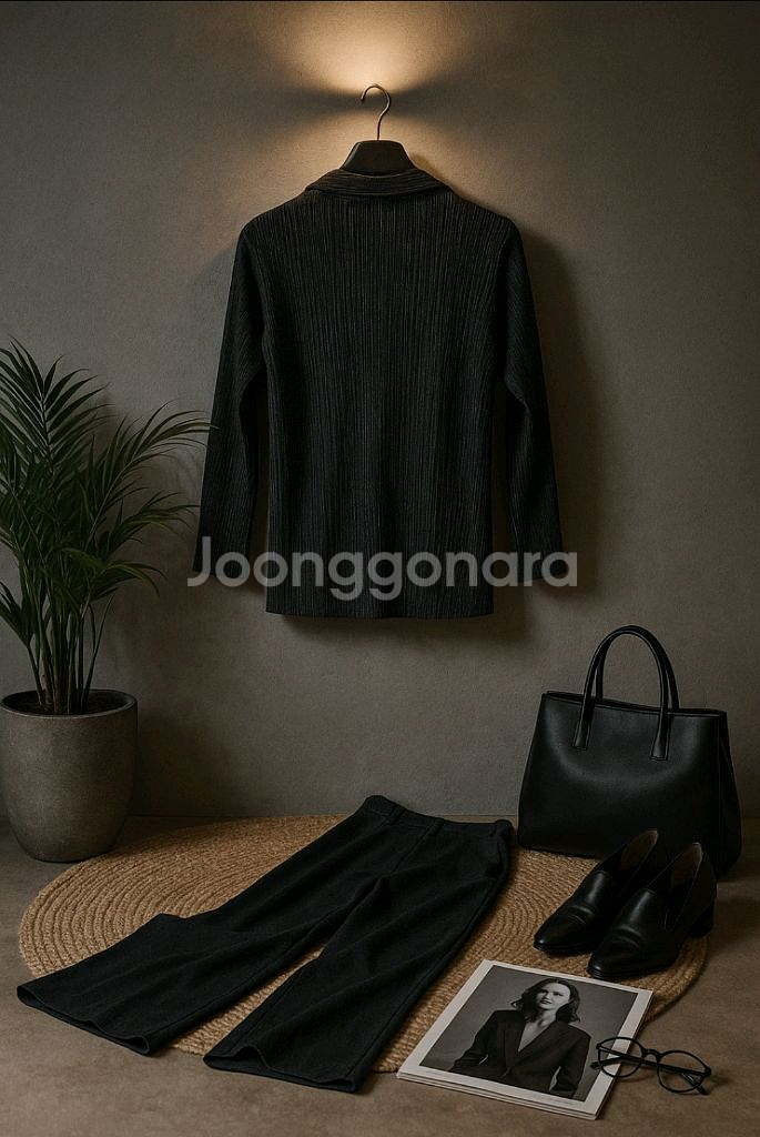 플리츠 셔츠형 쟈켓--2