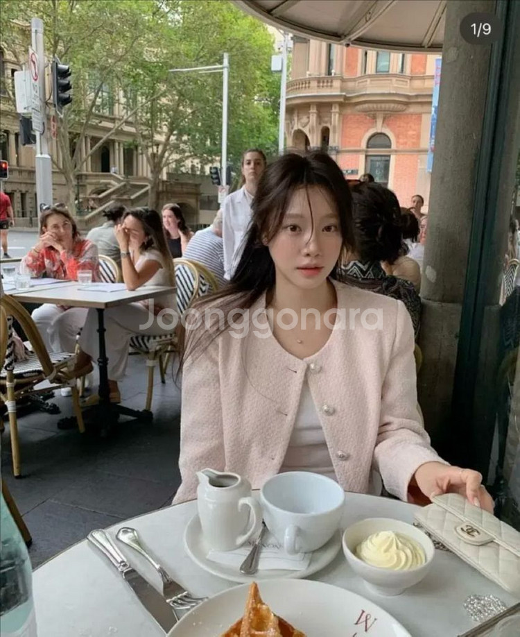 더위시 리즈 Leeds 소피아 트위드 자켓 핑크--0