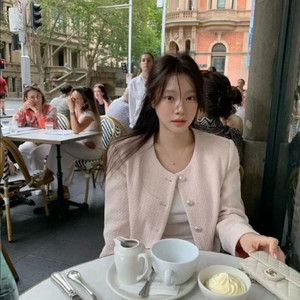 더위시 리즈 Leeds 소피아 트위드 자켓 핑크