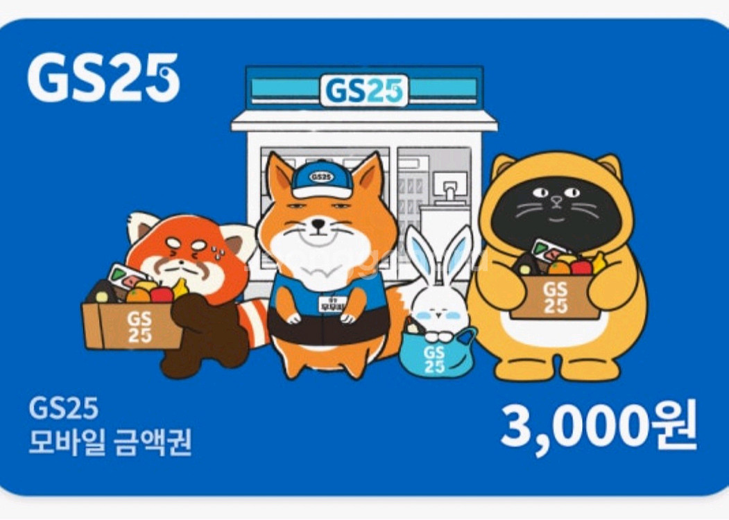 GS25 3천원 금액권 2700원(~10.25)--0