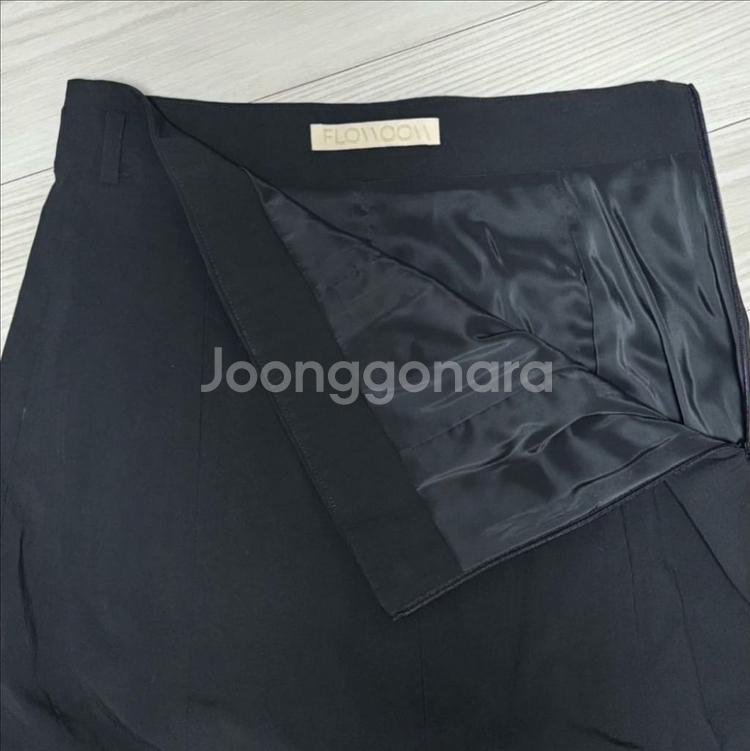 새상품 플로움 머메이드 롱스커트 블랙 s--3