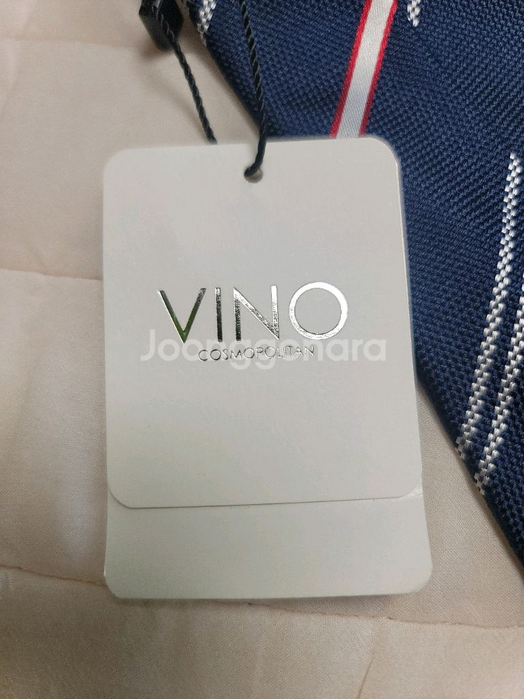 VINO 네이비 스트라이프 넥타이 새상품--4