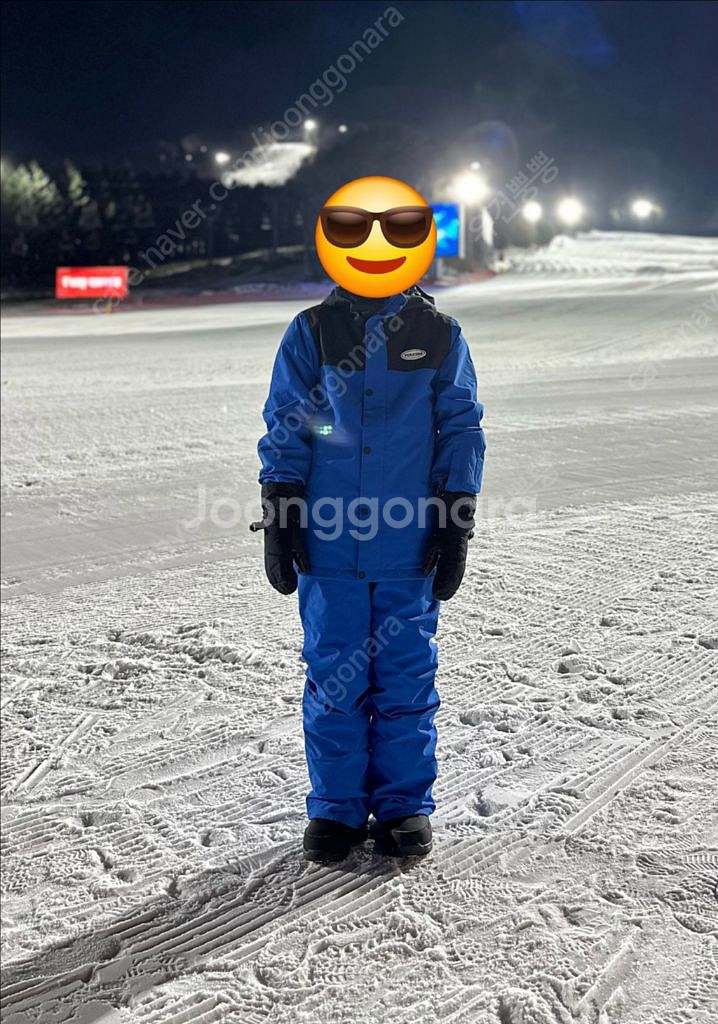 스노우보드 키즈 볼컴자켓+오버롤 하의--5