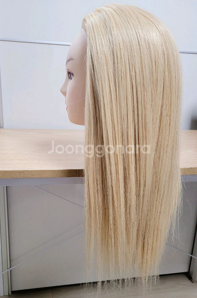 천혜인 금발 통가발 인모100% (18인치 새거)--1