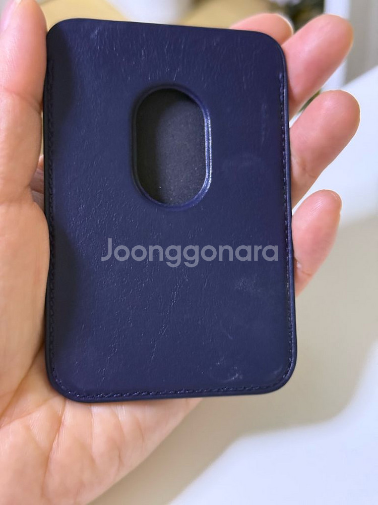 애플 맥세이프형 아이폰 가죽 카드 지갑 잉크--2