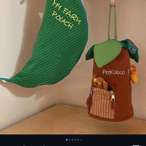 자수 동물솜인형 파우치 (팜 오션 정글)