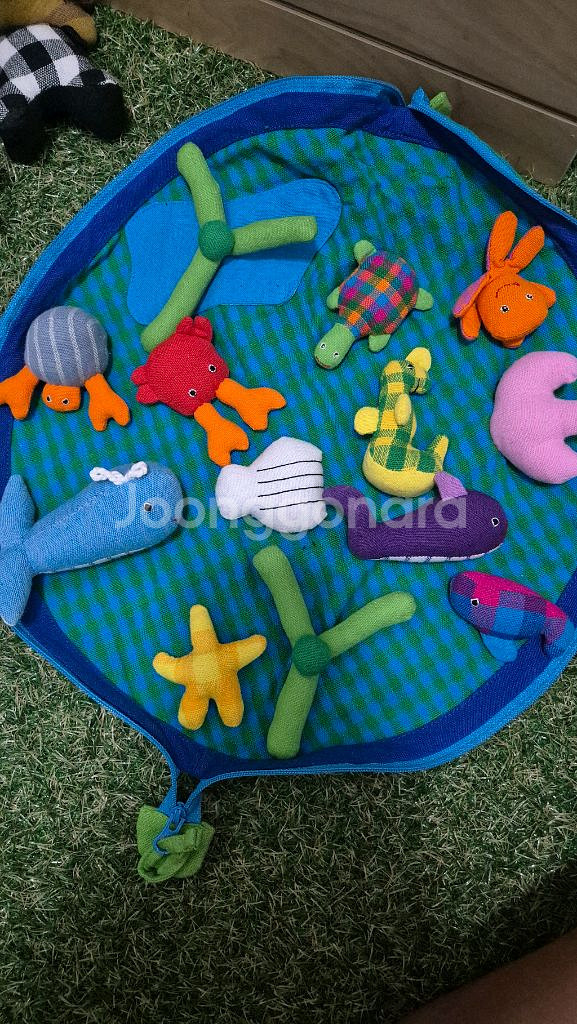 자수 동물솜인형 파우치 (팜 오션 정글)--3