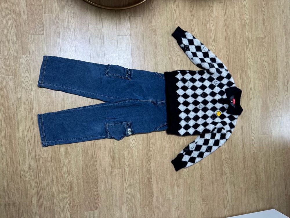 아이스비스킷 니트 청바지--6