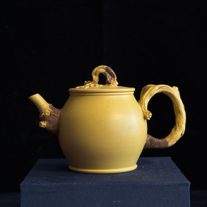 [골동품] 수샤오링 황니 고목매화문 자사호