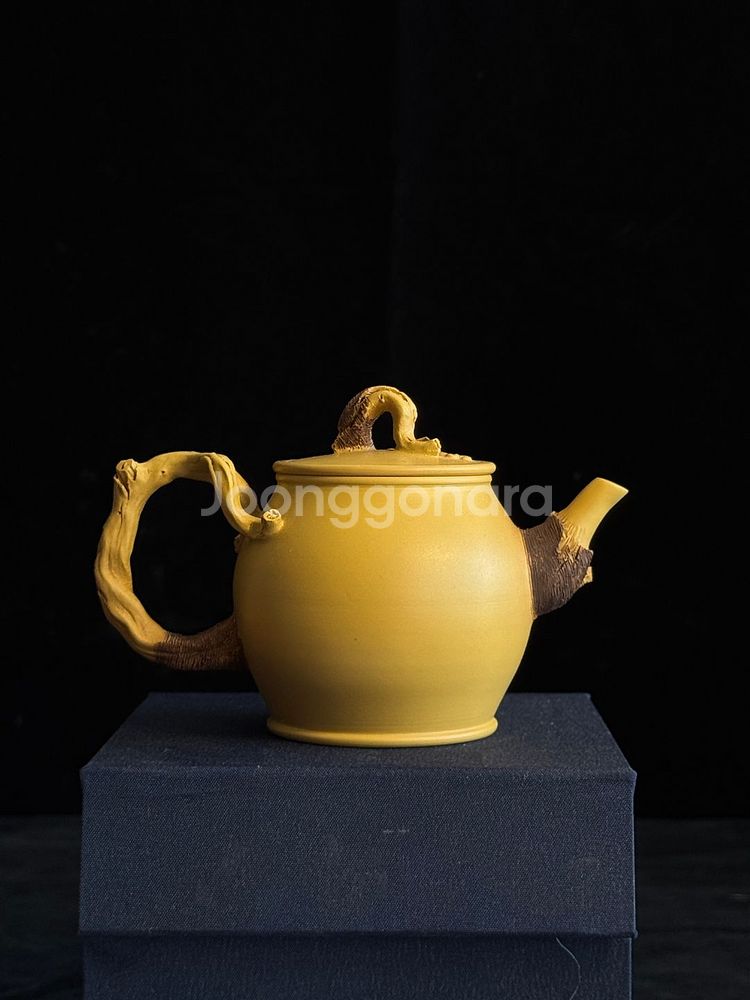 [골동품] 수샤오링 황니 고목매화문 자사호--3