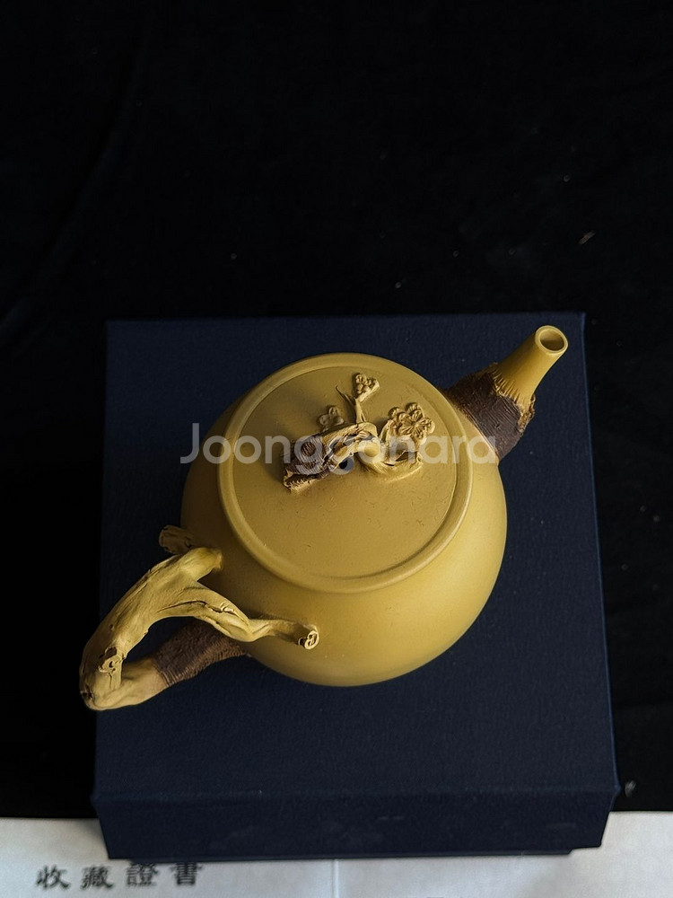 [골동품] 수샤오링 황니 고목매화문 자사호--5