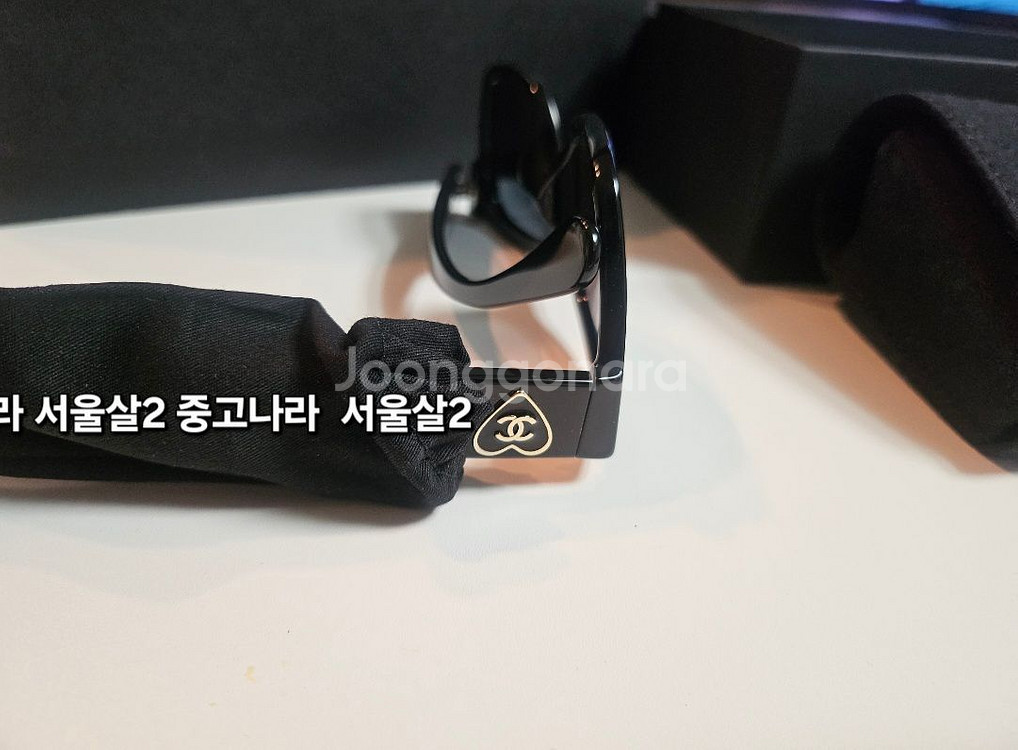 샤넬 하트 선글라스--1