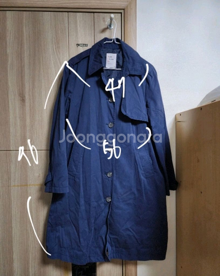 탑텐 네이비 트렌치 코트--2