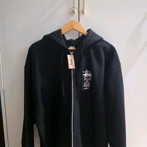 스투시 스윔 아웃 집 후드 블랙 [L]