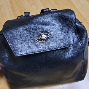 블랙 가죽 백팩 (쌕)