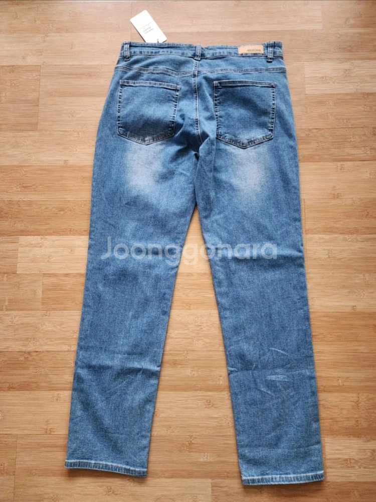 인디고뱅크 데님 스트레이트 청바지--1