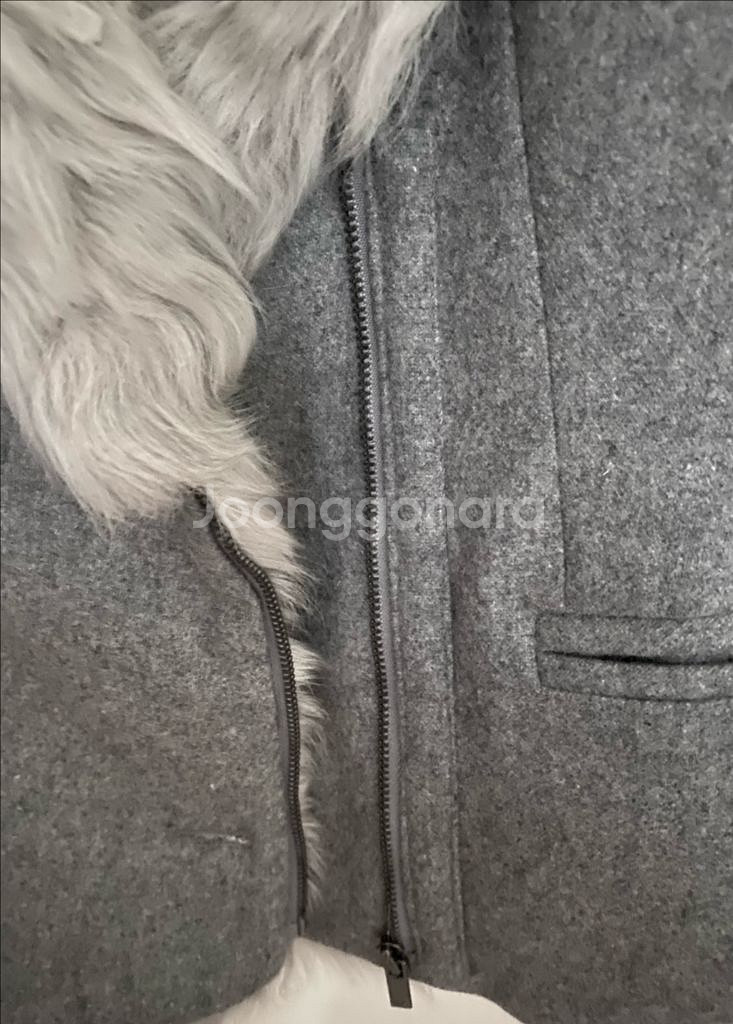 새제품)enc 양털모피 울 집업베스트--4