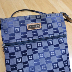 시슬리 로고 패턴 크로스백