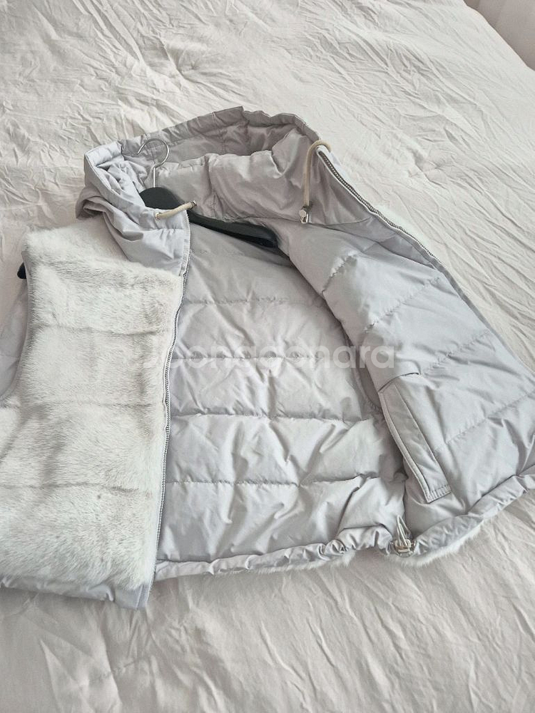 리버시블 밍크 베스트--1