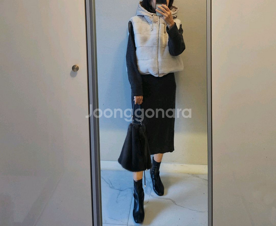 리버시블 밍크 베스트--2