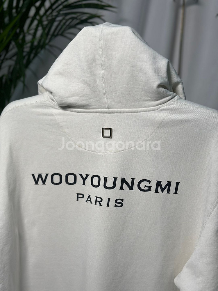 [정품](명품세탁완료)우영미 백로고 후드티 화이트--4